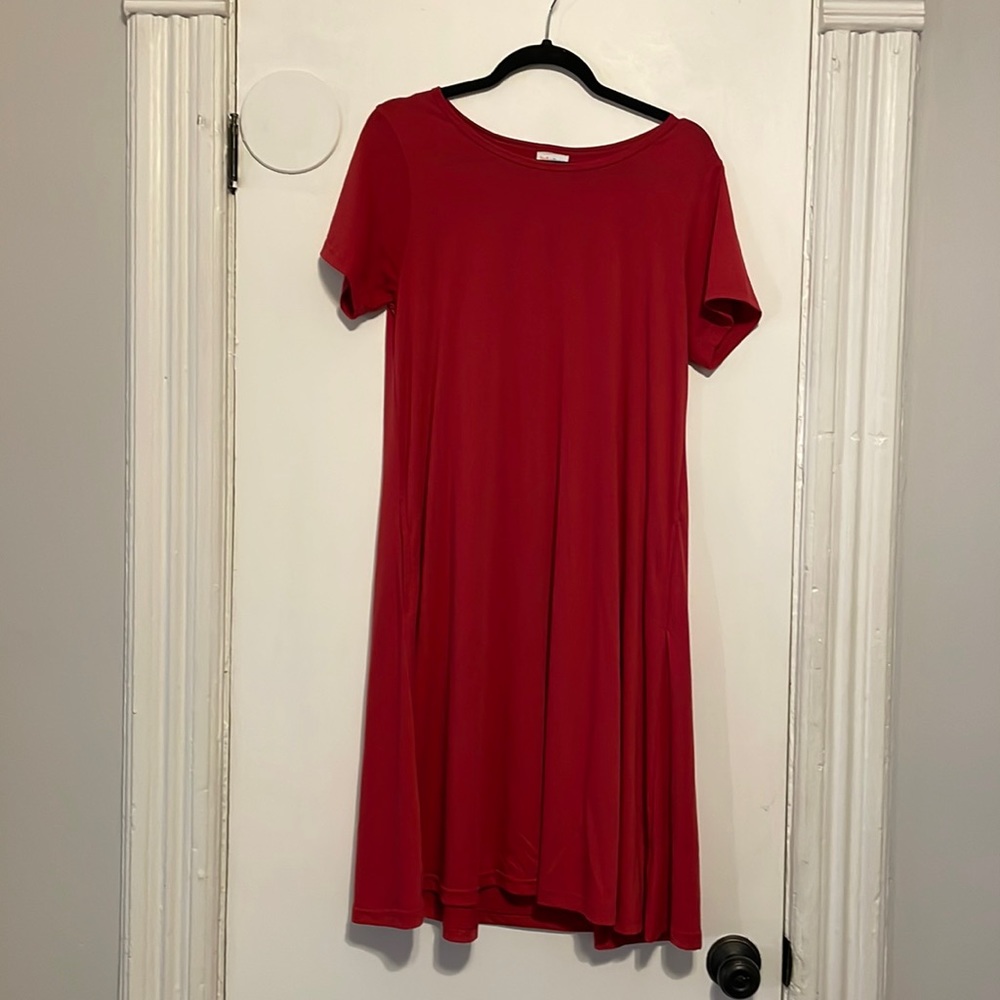LuLaRoe Carly Summer Red Dress
